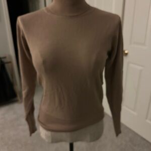 Classic Women's Tan Turtleneck Sweater